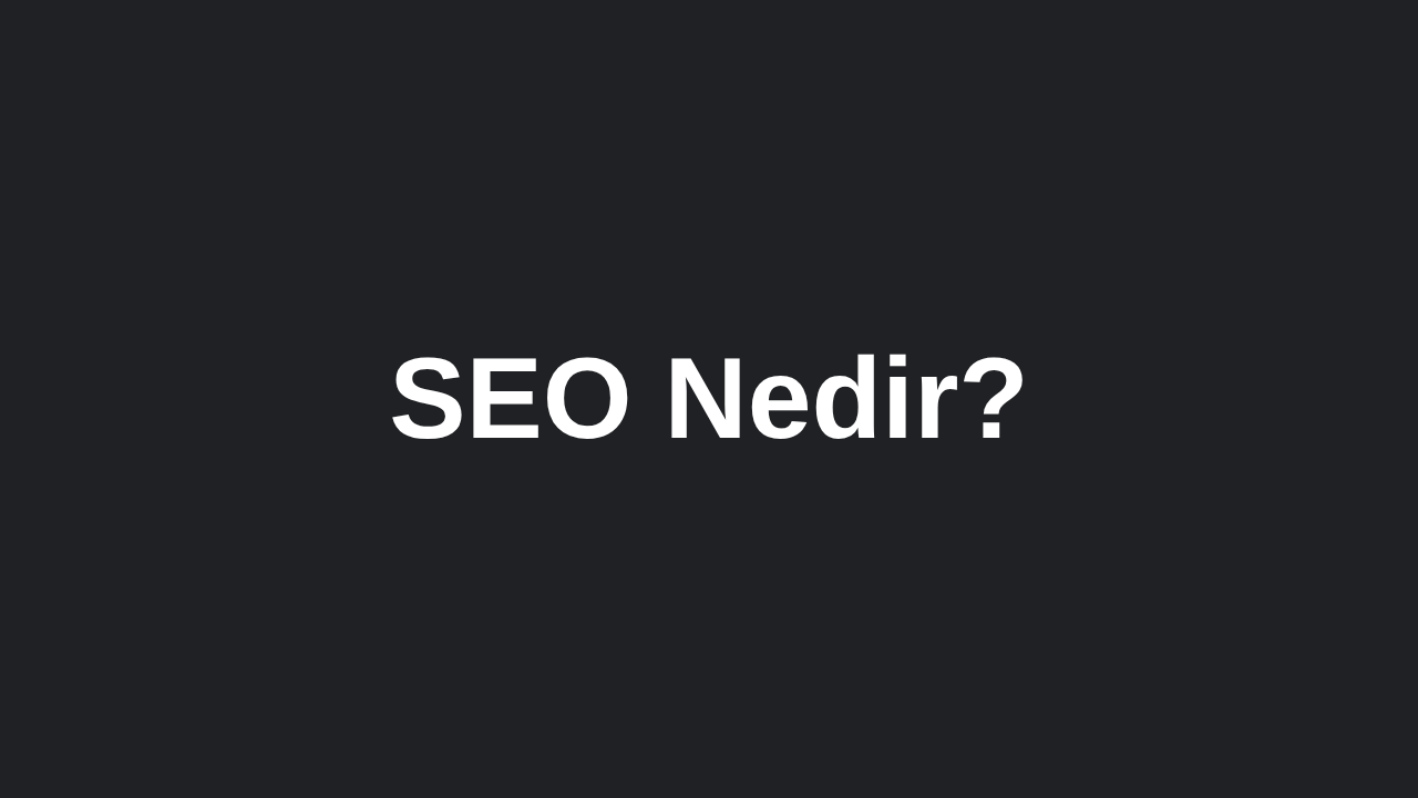 SEO Nedir?