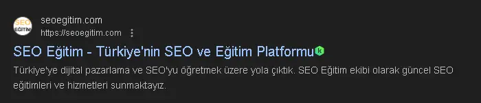 Title etiketi örneği