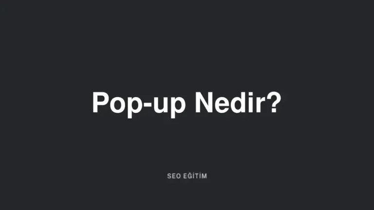 pop-up nedir